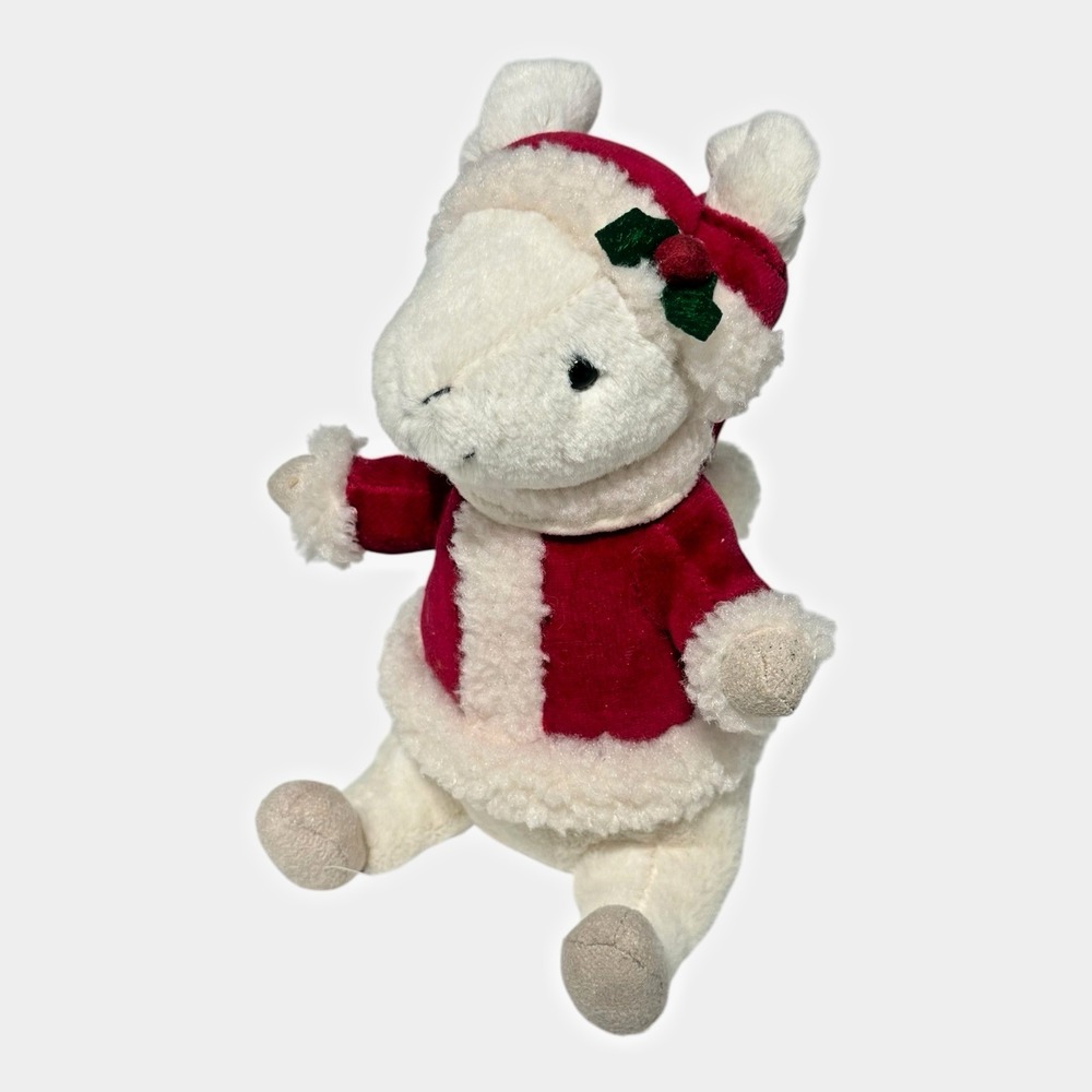 Jellycat Merry Mouse Plush Unisex 7" Red Good Retired 2022 Xmas MER3M